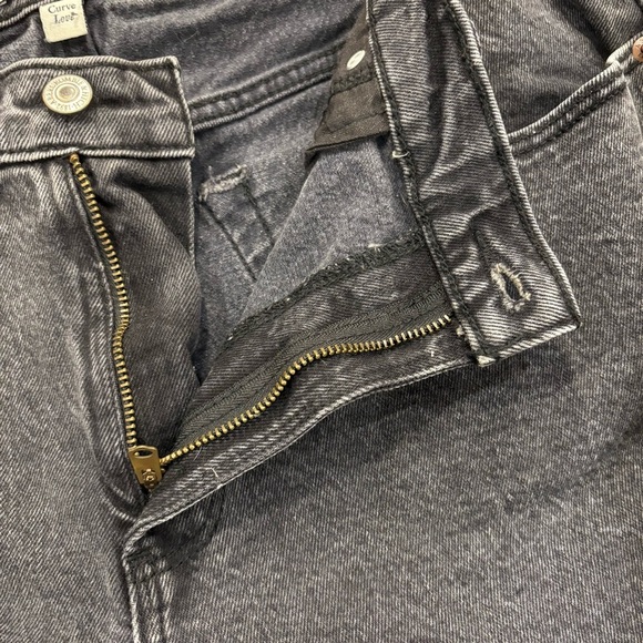 Abercrombie & Fitch Women’s Curve Love Baggy Low Rise Size 31/12S Faded Black - Picture 7 of 14
